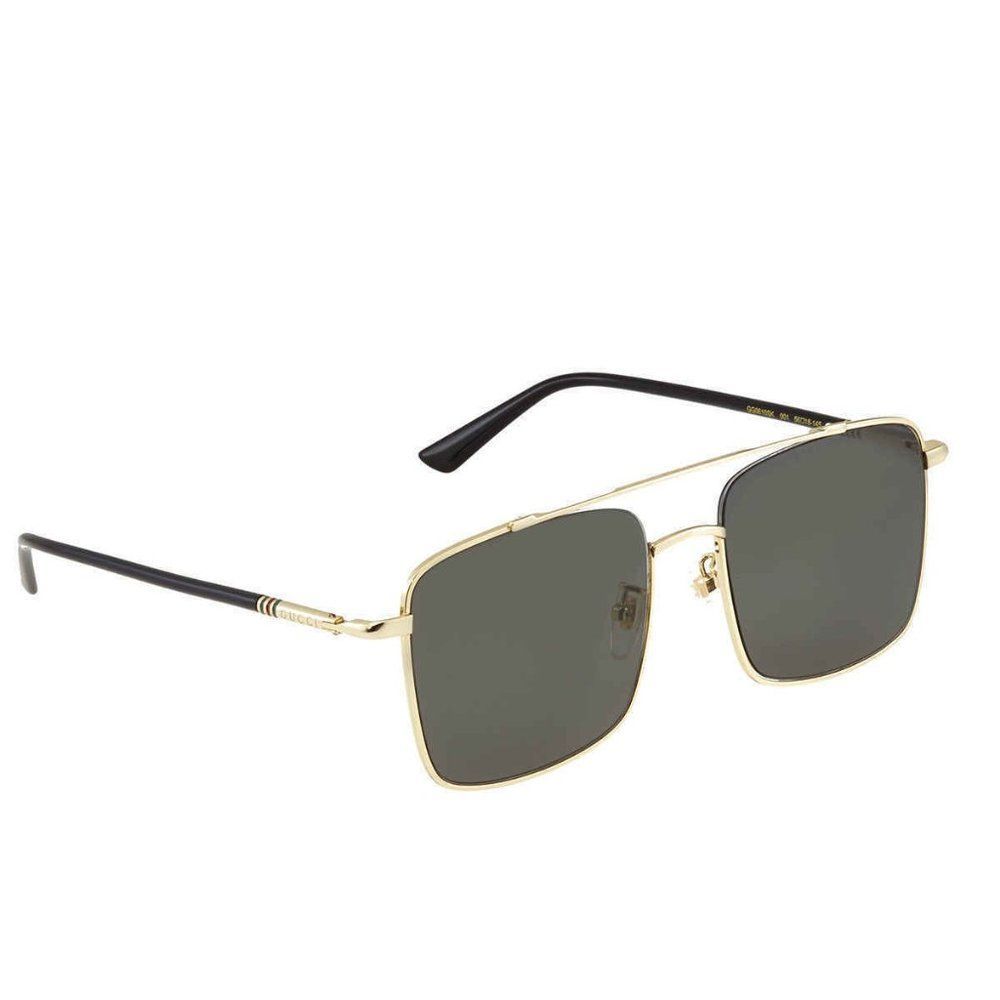 NEW Gucci Green and Gold Square Men's Sunglasses